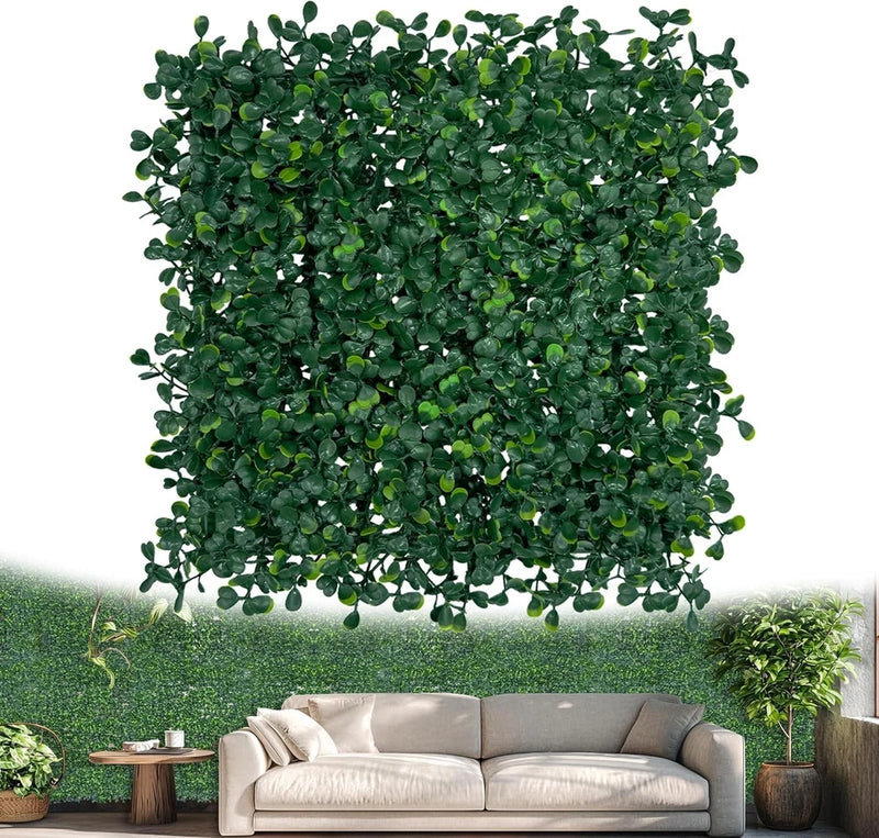 Artificial greenery grass wall panel with dense small green leaf clusters for wall decor