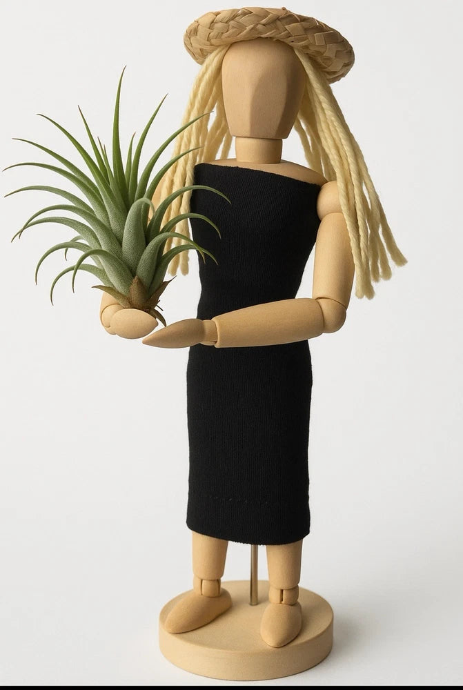 Wooden Jointed Mannequin Flexible Shape Stand , air plant holder  Adjustable Green Plant