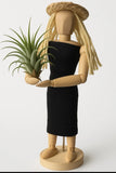 Wooden Jointed Mannequin Flexible Shape Stand , air plant holder  Adjustable Green Plant