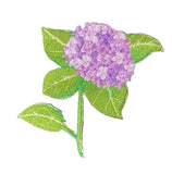 Hydrangea Flower Embroidered Iron on/Sew Patch (3.15" x 3.8") Hydrangea
