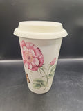 Lenox Butterfly Meadow Ceramic Thermal Travel Mug Butterflies Flowers Hydrangeas Hydrangea