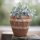 Foreside Home & Garden Natural Terracotta and Woven Rattan Planter - FPAU08059 Garden Plants