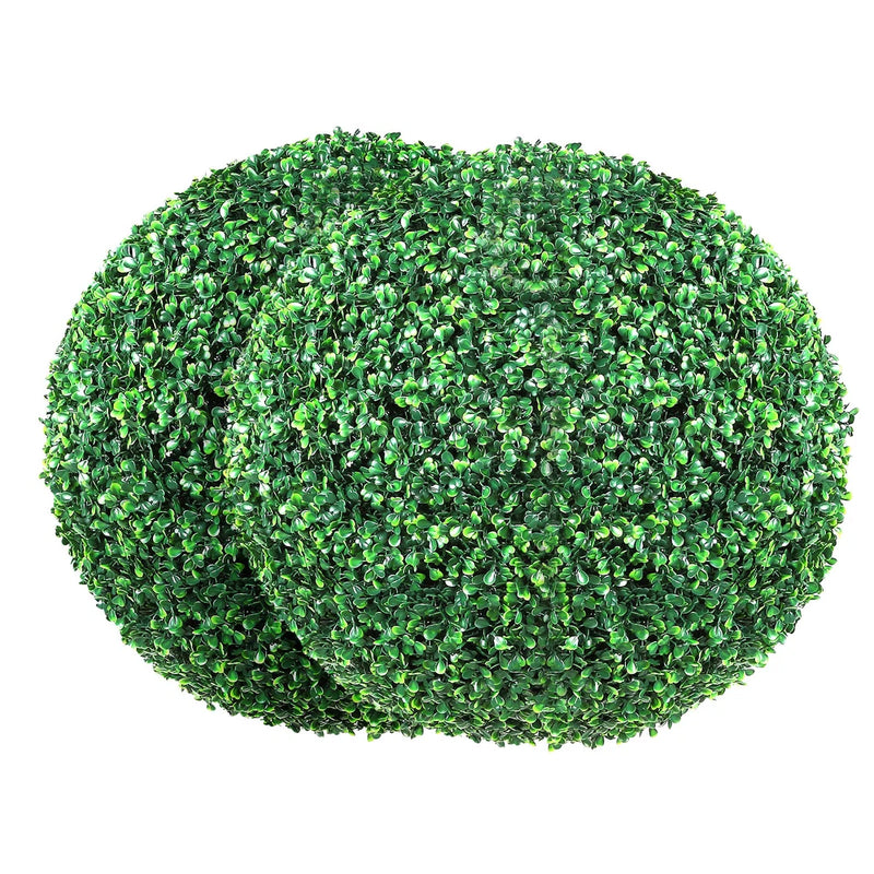 2 Pack 20" Artificial Topiary Greenery Ball Fake Plants Outdoor Indoor DŽcor Green Plant