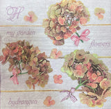 Paper Napkins For Decoupage Flower Hydrangea Floral Packs of 20 Luncheon New Hydrangea