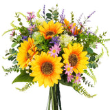Sunflowers Artificial Flowers Bouquets Spring Fake Wildflowers Silk Decor Sunflower