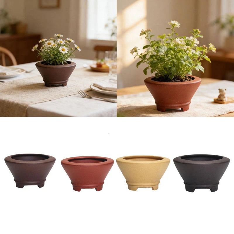 Bonsai Pot Versatile Practical Flowerpot for Garden Indoor Outdoor Tabletop Garden Plants