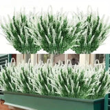 Artificial Lavender Flowers Bouquet Fake Plastic Plants Wedding, Home Decoration Green Plant