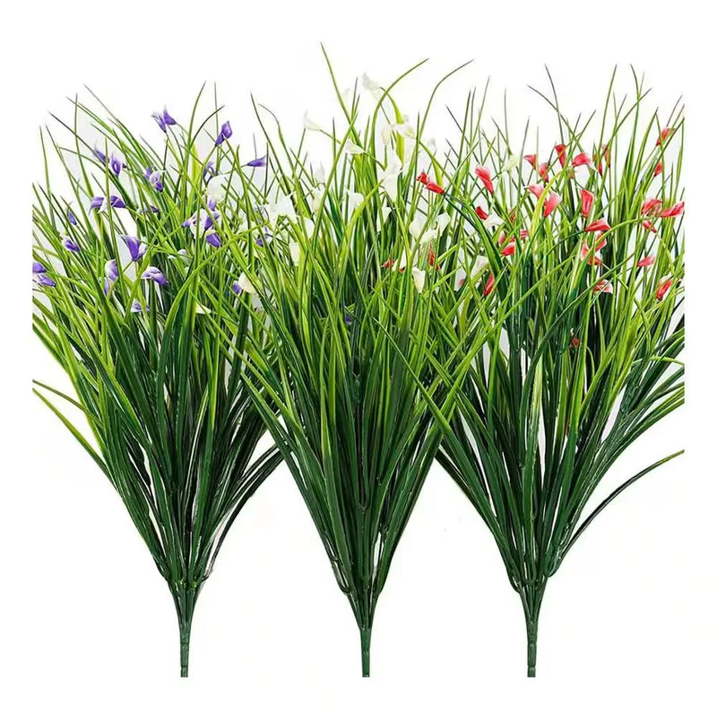 23 In. Green Artificial Tall Grass Foliage Artificial Plant Outdoor Indoor Decor Green Plant