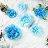 24 pack 7" 9" 11" Periwinkle and Turquoise Tissue Paper Peony Flowers Backdrop Peony