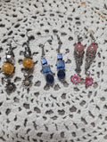 3 Pieces Earrings Handmade New, Yell,sunflower, Blue Pinkss Sunflower