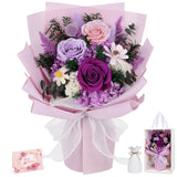 Flowers for Delivery Prime Preserved Bouquet with Vase Light Purple Bouquet