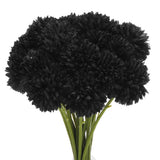Artificial Flower Heads, Silk Chrysanthemum Hydrangea Black Faux Flowers 20Pcs Hydrangea