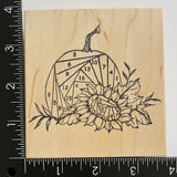 Stamp Affair Iris Folding Pumpkin Sunflower Flower Leaves Rubber Stamp Sunflower