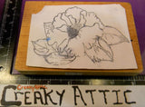 HYDRANGEA HIBISCUS TROPICAL PLANT FLOWER RUBBER STAMPS UNBRANDED CREAKYATTIC Hydrangea