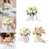 Artificial Roses Bridal Wedding Bouquet Height 25cm Tossing Bouquet Bouquet