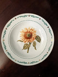 Domestications BIRTH MONTH & FLOWER 8 3/8" RIM SOUP BOWL JULY SUNFLOWER Sunflower