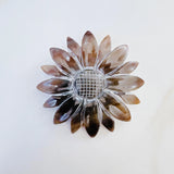 Handmade buffalo horn brooch, Sunflower shape piece, made in Japan - NEW Sunflower