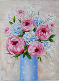 Peonies and hydrangea original painting Hydrangea