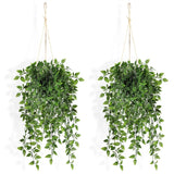 Fake Hanging Plants Indoor - 2 Pack Faux Greenery Plant for Home Decor Artifi... Green Plant