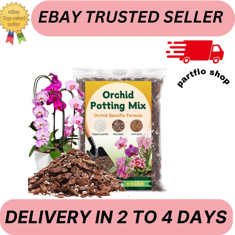 Orchid Potting Mix,Premium Orchid Bark Potting Mix for Repotting Orchids