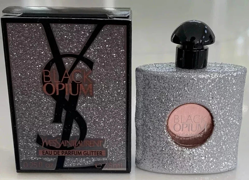 YVES SAINT LAURENT ÒBLACK OPIUM : GLITTERÓ WOMENS FRAGRANCE MINIATURE .25 fl oz EDP