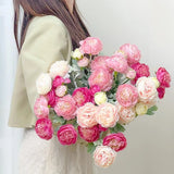 20pcs Artificial Silk Peony Flower Fake Wedding Bouquet DIY Home Party Decor Peony