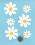 Daisy Die Cuts, LAYERED, 2.5"  and 1.5"  Choose 6, 12 or 24 pcs  Flower Die Cuts Daisies