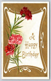 Flowers~Pink Hydrangeas Birthday Greeting~Vintage Postcard Hydrangea