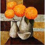 Orange Hydrangea's with Vase III by Robert Downs 20x20 Floral Art Print Hydrangea