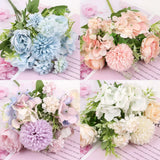 1/2Pcs Silk Peony Artificial Fake Flowers Bunch Bouquet Home Wedding Party Decor Hydrangea