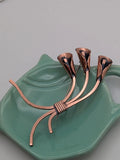 Vintage Brooch Cooper Calla Lily Pin Art  Modernist Lily