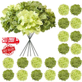 20 Pcs Green Faux Hydrangea Flowers for Wedding and Outdoor Decor SHIPS FREE Hydrangea