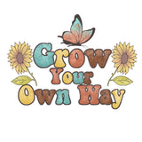 3Ó Positive Quote Sunflower Sticker Cute Summer Flower Grow Your Way Summer Love Sunflower