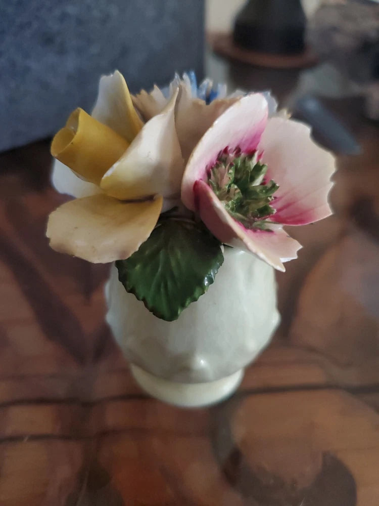 Vtg Crown Royal Bone China Petals Multicolor Carnation Poppy Flower Posy England Carnation