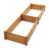 Wooden Raised Garden Bed Planter 96 x 28 x 10 Flower Vegetable Box, Natural Garden Plants