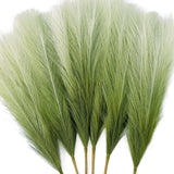6 PCS Faux Pampas Grass Arrangement - 18"/45cm B1- Sage Green Gradient Pampas Grass