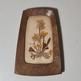 Reichlin Hand Carved Wood Frame Herbier Art Panel Swiss Pressed & Dried Flowers Dried Flower