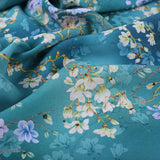 55''Wide By Yard Digital Print Rayon Material Soft Viscose Fabric For Dress Robe Flowering Plants