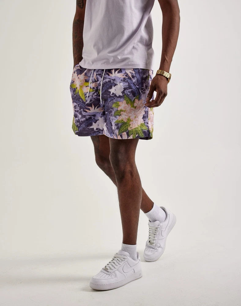 MENS NIKE CLUB FLOW LIFESTYLE WOVEN SHORTS VINTAGE HYDRANGEAS HV4610-515 LARGE Hydrangea