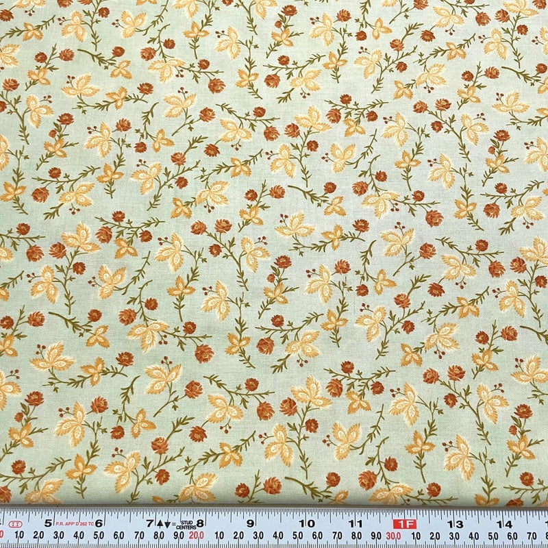 Allspice Tapestry by Joanna Figueroa Moda Floral Green Cotton by the HALF YARD Flowering Plants