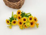 5 bundles Miniature Sunflower, Miniature Garden  Dollhouse 1:12 Sunflower