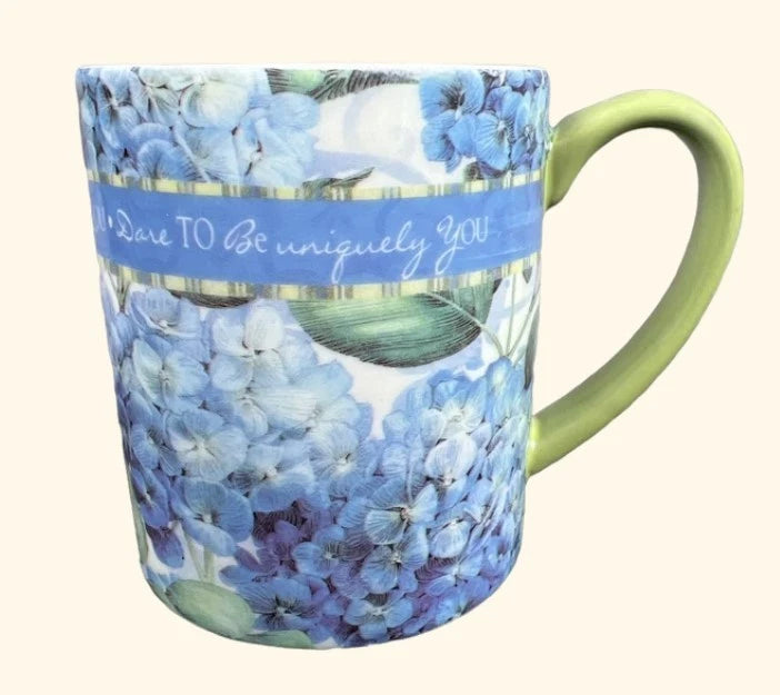 Lang ÔUniquely YouÕ Blue Hydrangea Coffee Mug Ceramic 14 Oz by Tim Coffey NIB Hydrangea