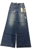 NWT Sundance Catalog Driftwood Blue Flower ÒMartha Hydrangea JeansÓ Sz 27 X 34 Hydrangea