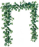 3 Pcs Artificial Ivy Vines Kit 6.4Ft Odorless Silk Ivy Garland with Green Lea... Green Plant