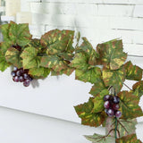Artificial Grape Leaf Garland Vine Plant for Decoration Fake Greenery Garland... Green Plant