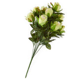 Pacakge of 2 Spring Green Poly Silk Rosebud 20" Floral Bushes Green Plant