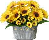 Fake Sunflowers in Pot Faux Silk Floral Table Centerpiece Farmhouse Decor Sunflower