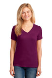 LPC54V Port & Company Ladies Core Cotton V-Neck Tee Roses