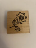 DOTS Sunflower Wood Mounted Rubber Stamp RS11 Sunflower