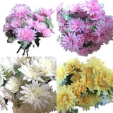 5x 9Heads Chrysanthemum Bunch Artificial Flowers Mum Bouquet Home Floral Decor Bouquet